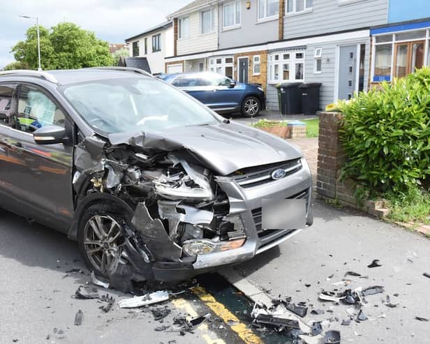 The Ford Kuga after tactical contact was made.
