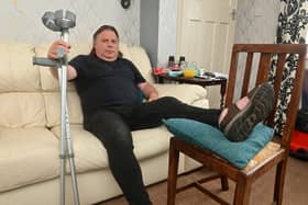 Martin Ingram Flowers (60) who broke his leg at work and was told by the DWP to quit his £40k a year job in order to claim benefits.