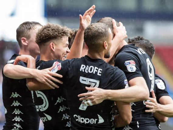 Leeds United celebrate.