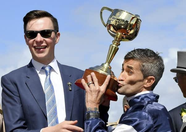 Trainer Joseph O'Brien, left.