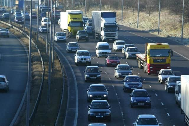 Traffic on the M62.