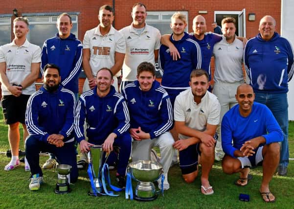 Hanging Heaton with the Black Sheep Yorkshire Champions Trophy.