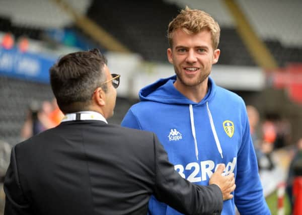 Patrick Bamford with Andrea Radrizzani.