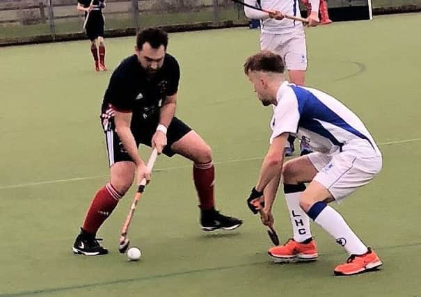 Action from Leeds Hockey Club men's first team's match against Belper.