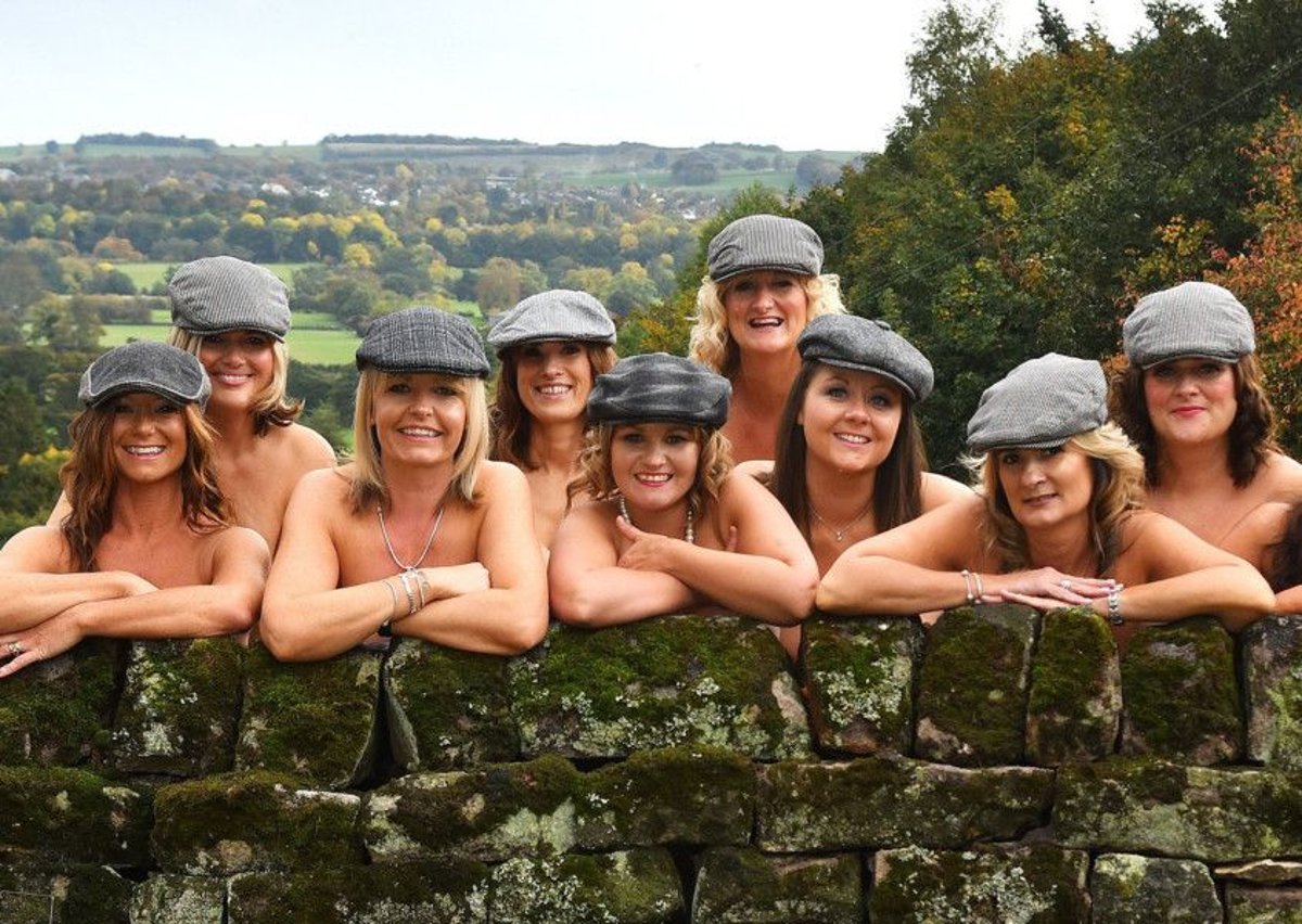 Ladies from West Yorkshire village strip for charity calendar: Â£6,000  raised for cancer fight friend