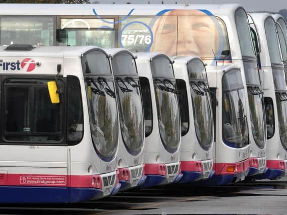 First buses.