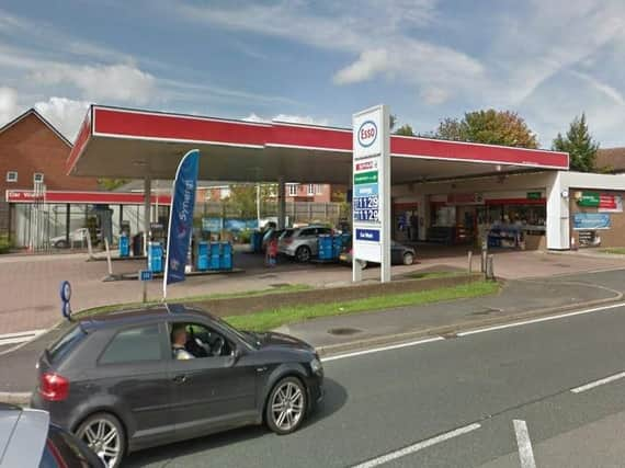 An armed robbery took place at the garage on Wednesday PIC Google