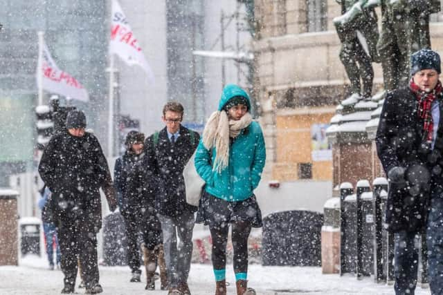 An image from when snow previously fell in Leeds city centre