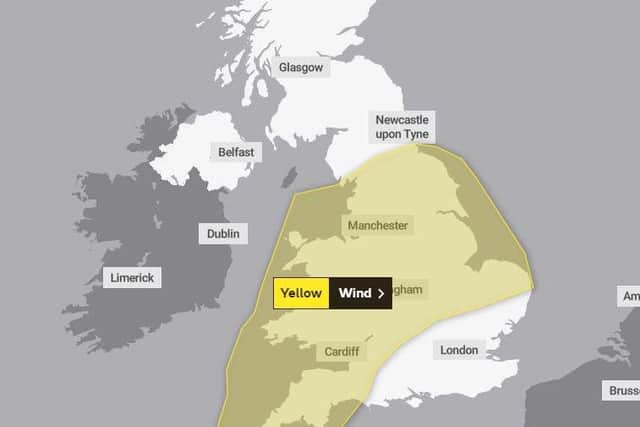 The Met Office has issued a yellow weather warning as Storm Freya hits.