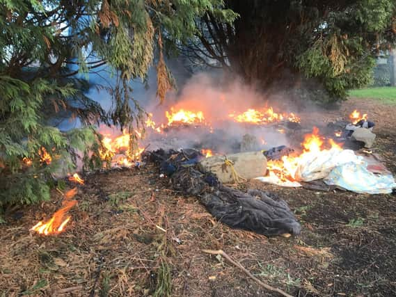 It is not clear how the tent on Woodhouse Moor caught fire.