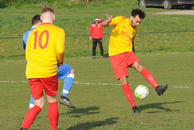 Oscar Hind shoots for Aberford at Kippax. PIC: Steve Riding