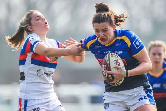 Leeds Rhinos' Amy Johnson in action.