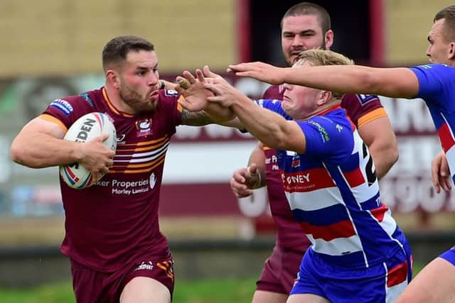 Batley's Lewis Galbraith in action against Rochdale.