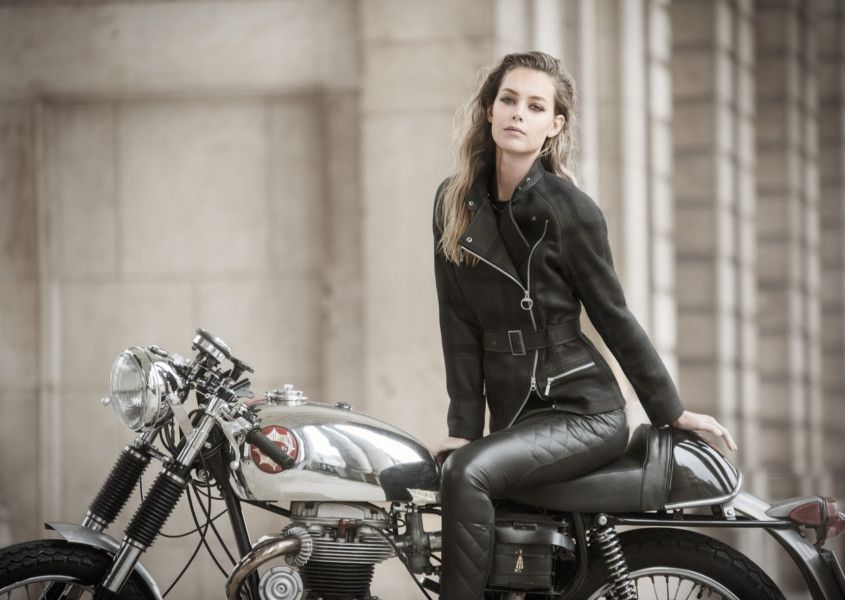 Fashion Biker chic at full zip