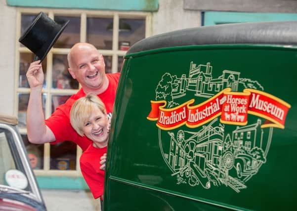 CLASSIC: Ilkley Carnival members Colin and Suzanne Watson with a Jowett van.