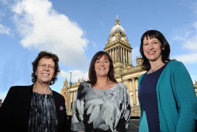 Leeds women's statue story
Coun Judith Blake, Leader Leeds City Council , Hannah Thaxter, Editor, Yorkshire Evening Post and Rachel Reeves MP Leeds West   mon 6th march 2017