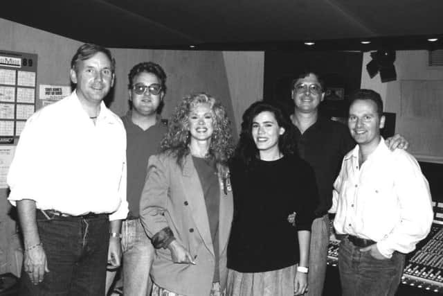 GLORY DAYS: Phil Harding, far right, with Pete Waterman, left.