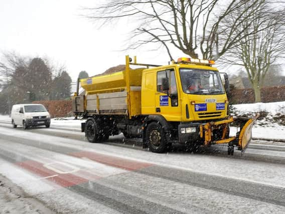 Snow and ice on the roads in Yorkshire