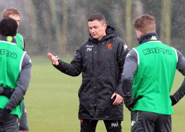 Paul Heckingbottom takes his first training session at Thorp Arch as Leeds United manager. Picture: Varleys/LUFC.