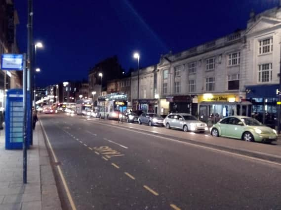 The traffic gridlock in Leeds city centre