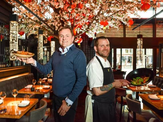 Welcome to Yorkshire chief executive Sir Gary Verity had a cookery lesson from Tattus executive chef Clifton Muil.